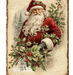 Holly Jolly Santa Rice Paper - Decoupage Central