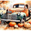 Autumn Truck Rice Paper (DC5032) - Decoupage Central