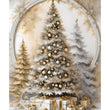 Silver & Gold Christmas Tree Rice Paper - Decoupage Central