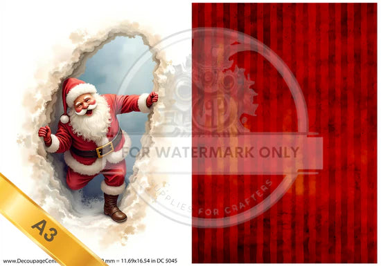 Santa's Busting Out Rice Paper (DC5045) - Decoupage Central