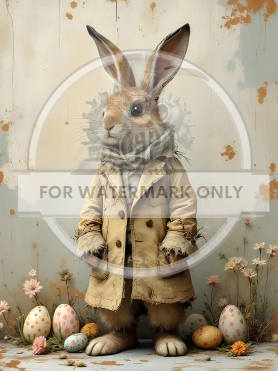 Rock Star Bunny Rice Decoupage Paper - Decoupage Central