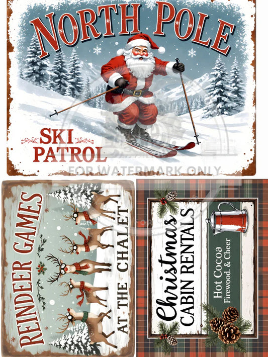 Chalet Cheer Trio Truck Rice Paper (DC5090) - Decoupage Central
