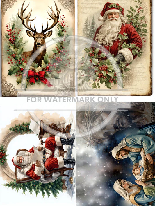 Best of Christmas Quad Rice Paper (DC562) - Decoupage Central