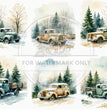 Winter Trucks Rice Paper (DC586) - Decoupage Central