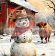 Cowboy Snowman Rice Paper (DC591) - Decoupage Central