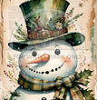 Snowman Closeup Decoupage Paper - Decoupage Central