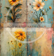 Patina Flower Quad Rice Paper (DC629) - Decoupage Central