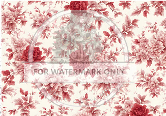 Rose Toile Rice Paper (DC678) - Decoupage Central