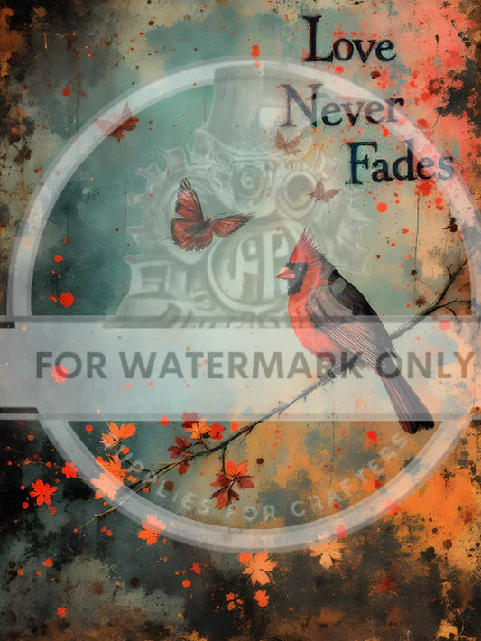 Love Never Fades Rice Paper (DC679) - Decoupage Central