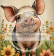 Spring Pig Decoupage Paper (DC700)- Decoupage Central