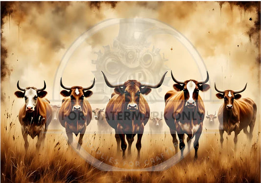 The Herd Rice Paper (DC718) - Decoupage Central