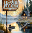 The Trout Lodge Rice Paper (DC728)- Decoupage Central