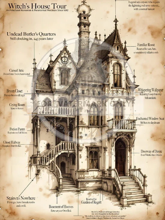 Witch's House Tour Rice Paper (DC737) - Decoupage Central