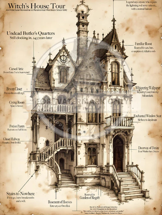Witch's House Tour Rice Paper (DC737) - Decoupage Central