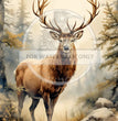 Lone Stag of the Forest Rice Paper (DC745) - Decoupage Central