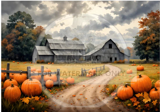 Pumpkin Patch Path Rice Paper (DC751) - Decoupage Central