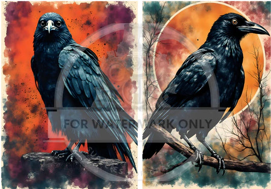 Raven Watch Duo Rice Paper (DC756) - Decoupage Central