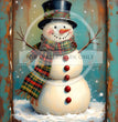 Patina Snowman Portrait Rice Paper (DC805) - Decoupage Central