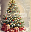 Christmas Tree & Christmas Newsprint Rice Paper (DC811) - Decoupage Central