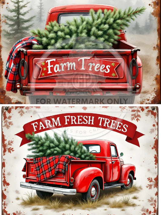 Farm Fresh Truck Rice Paper (DC812) - Decoupage Central