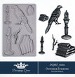 October Evening Mould, Ltd Edition -Raven & Books - Decoupage Queen