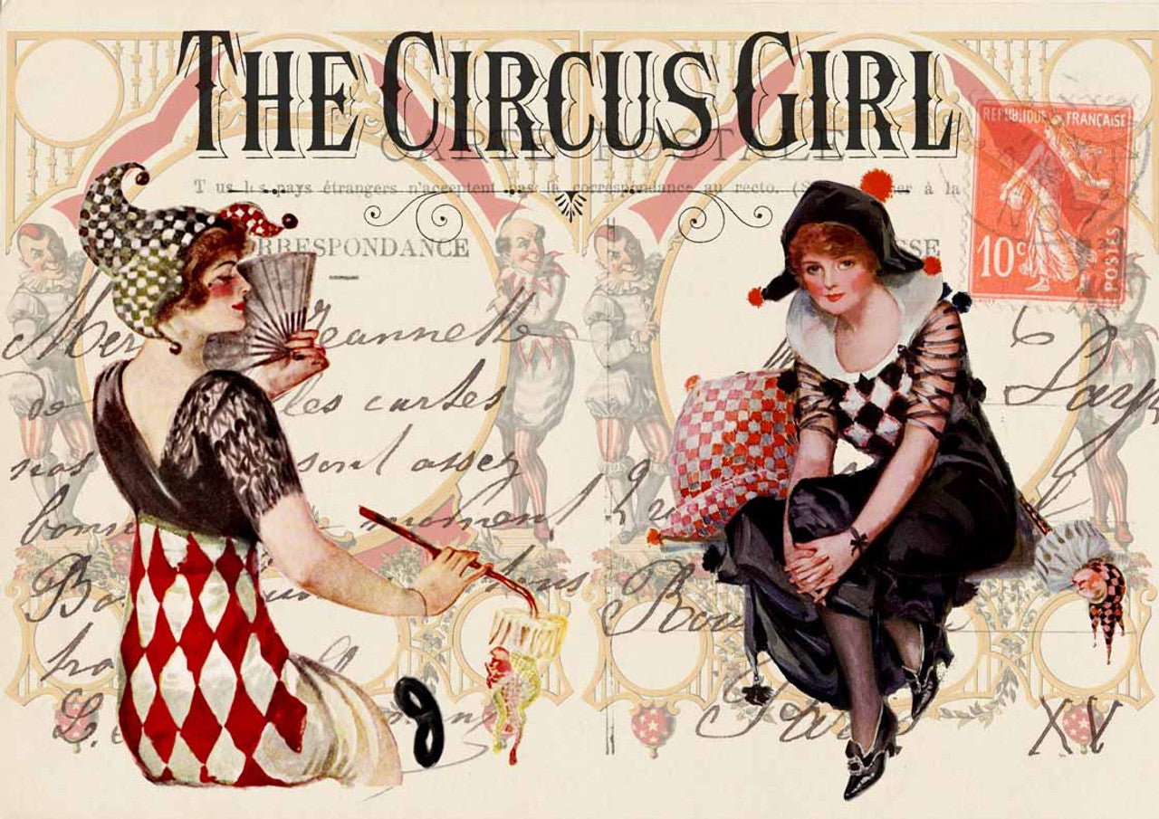 Iveta's Circus Girls Rice Paper - Decoupage Queen