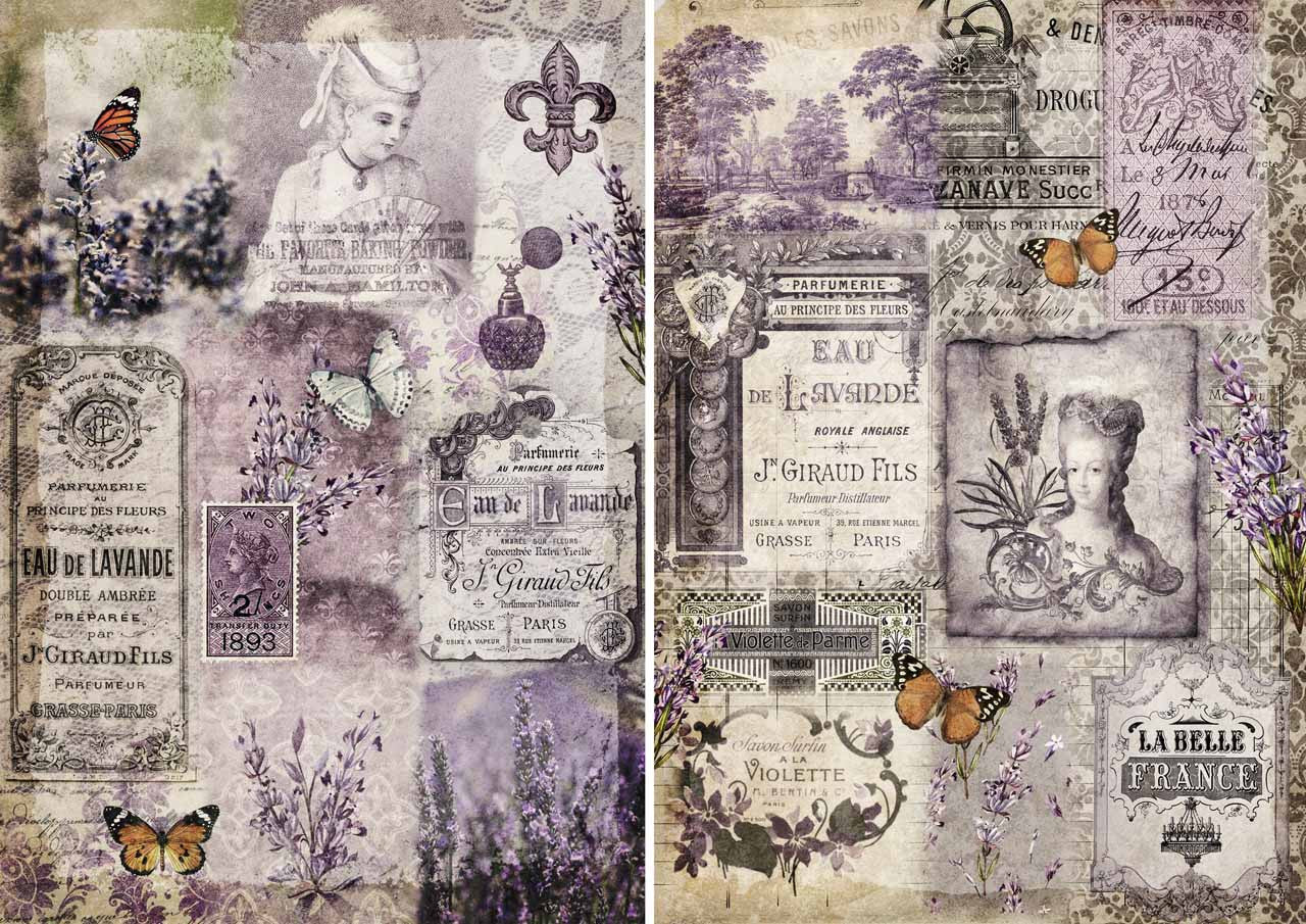 Lavender Sisters Rice Paper - Decoupage Queen
