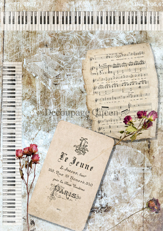 Le Jeune Background Rice Paper -  Decoupage Queen