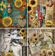 Country Sunflowers 4 Pack Rice Paper - Decoupage Queen