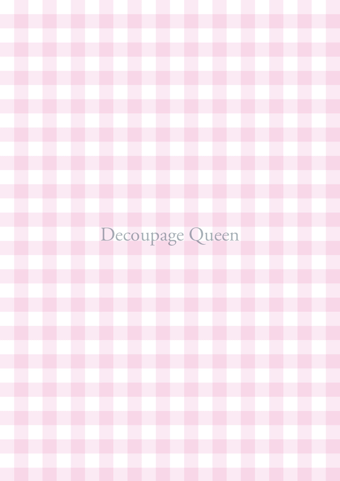 Pink Gingham Rice Paper - Decoupage Queen