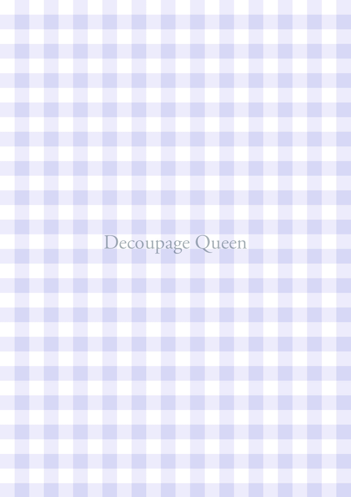 Purple Gingham Rice Paper - Decoupage Queen
