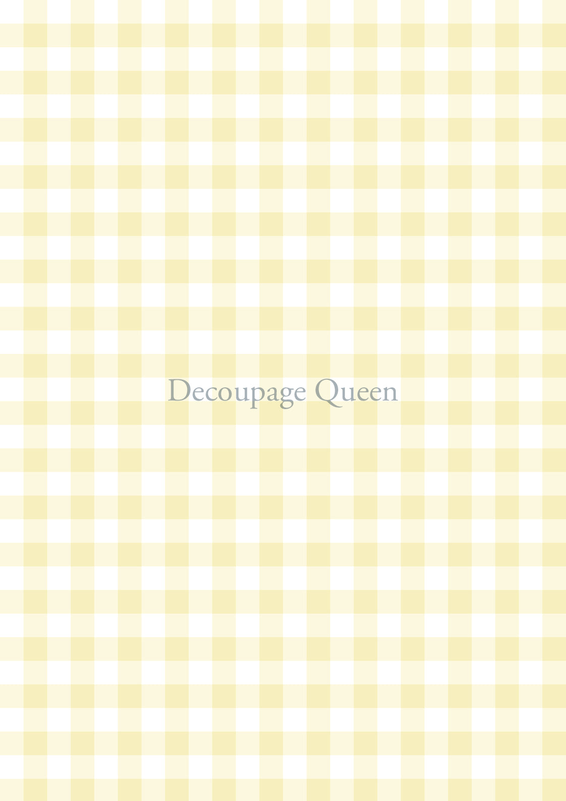 Yellow Gingham Rice Paper - Decoupage Queen