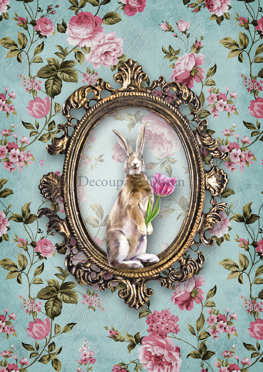 Mr. Cottontail Rice Paper - Decoupage Queen