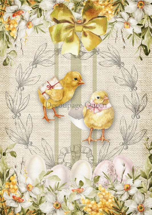 Easter Chicks Rice Paper - Decoupage Queen