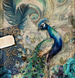 Jeweled Peacock Rice Paper - Decoupage Queen