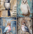 Teresa Rene Art - The Four Birds Rice Paper