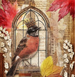 Crowned Robin Rice Paper - Decoupage Queen