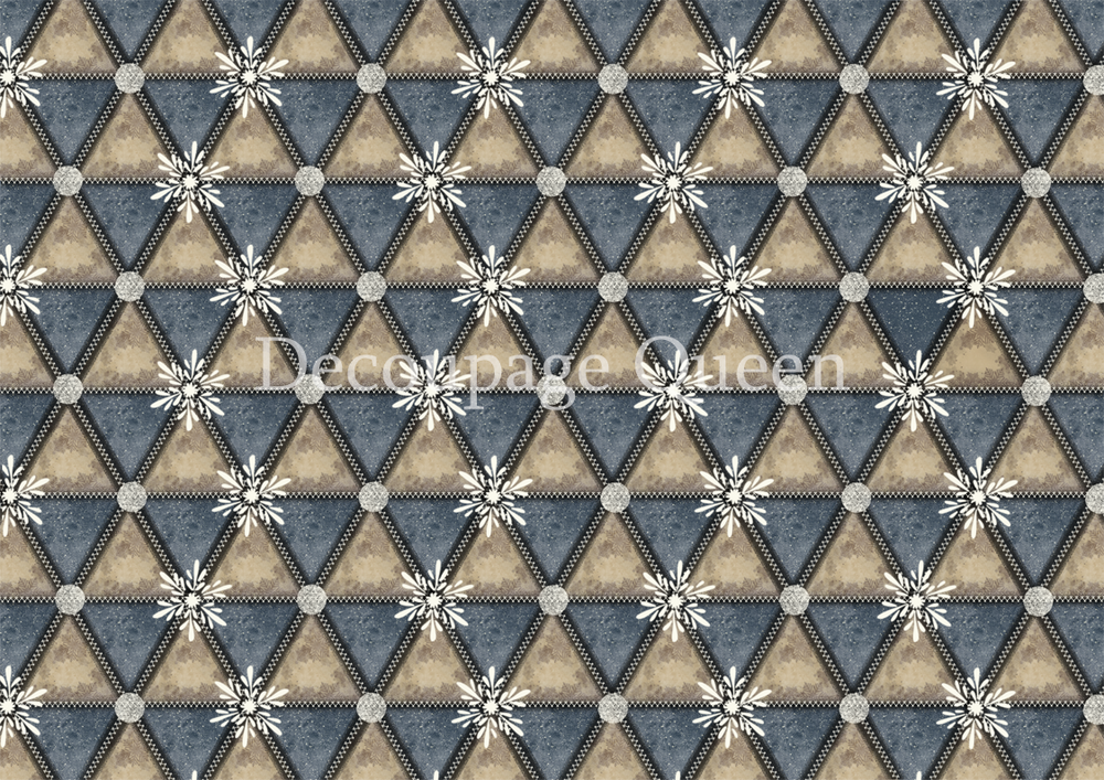 Dainty and the Queen - Geometric Winter Rice Paper
