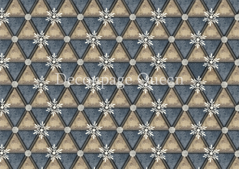 Dainty and the Queen - Geometric Winter Rice Paper