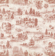 Christmas Toile Rice Paper - Decoupage Queen