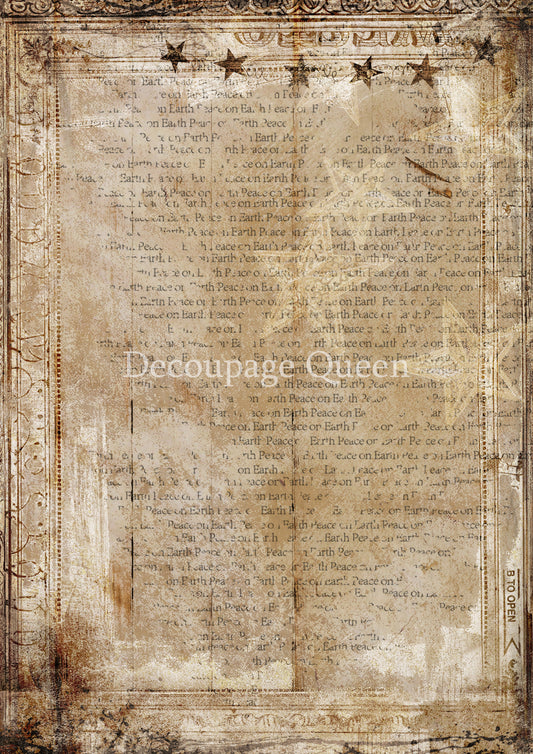 Warm & Cozy Background Rice Paper - Decoupage Queen