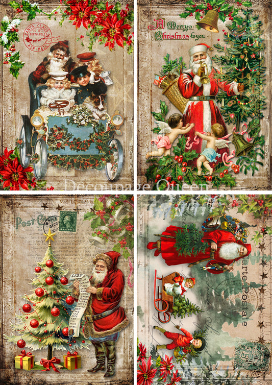 Vintage Festivities Rice Paper - Decoupage Queen