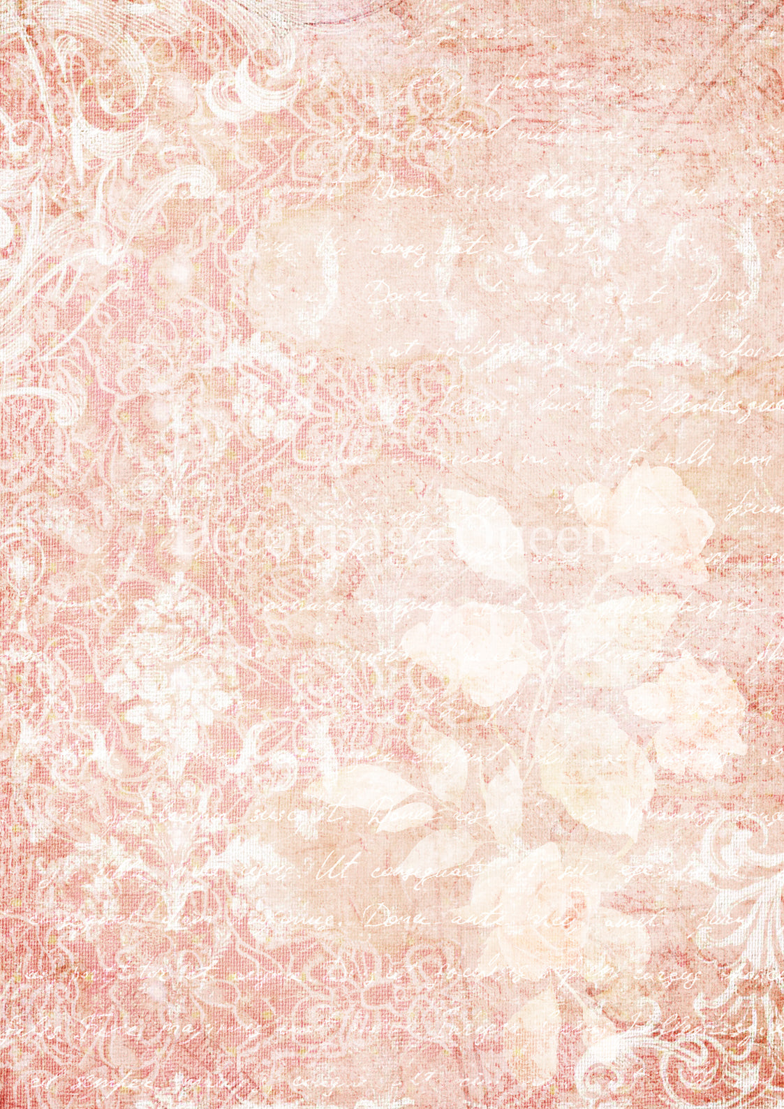 Pink Textures Rice Paper - Decoupage Queen