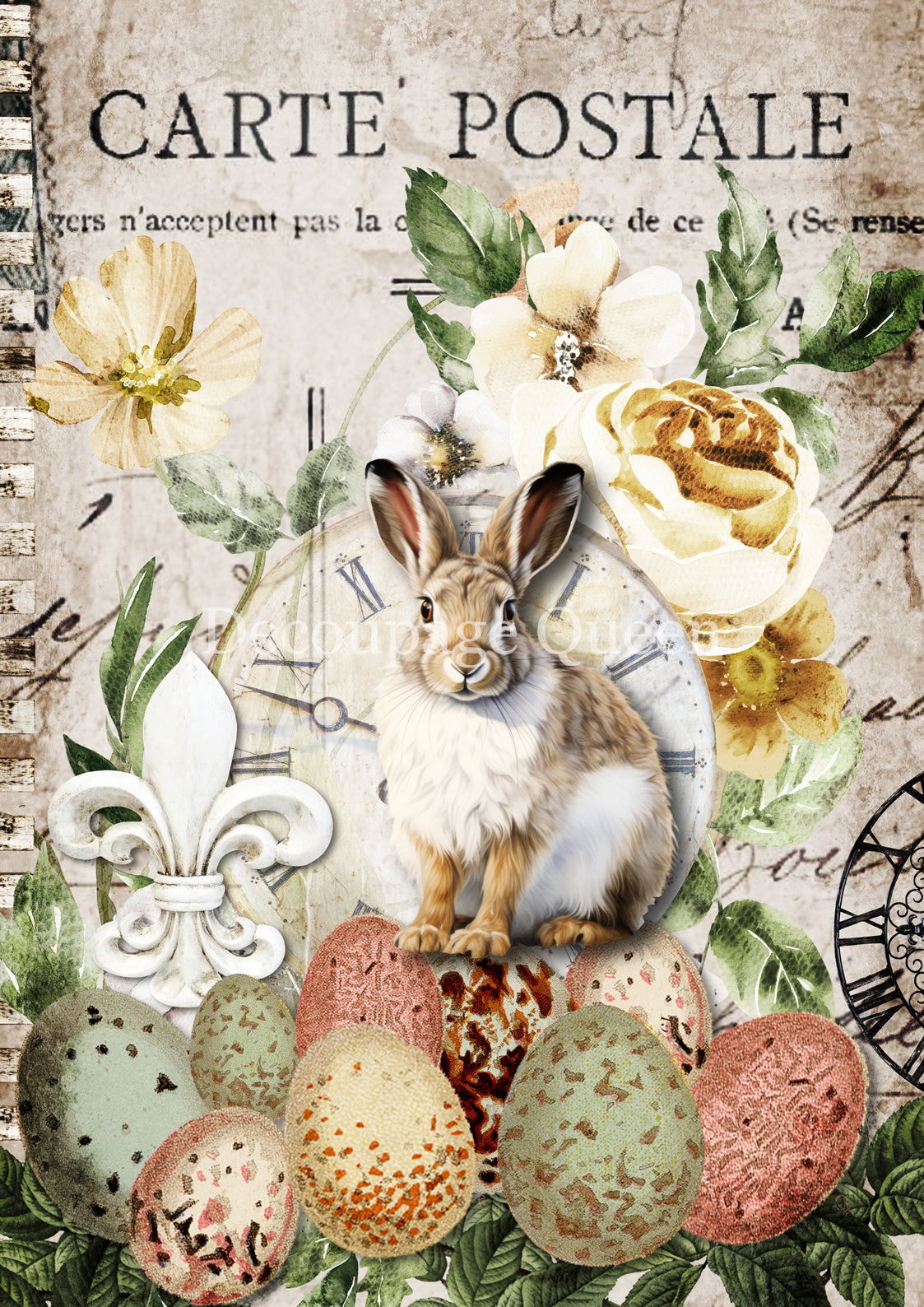 Easter Postcard Rice Paper - Decoupage Queen