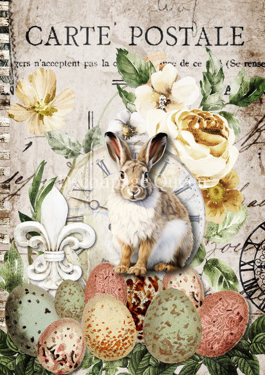 Easter Postcard Rice Paper - Decoupage Queen