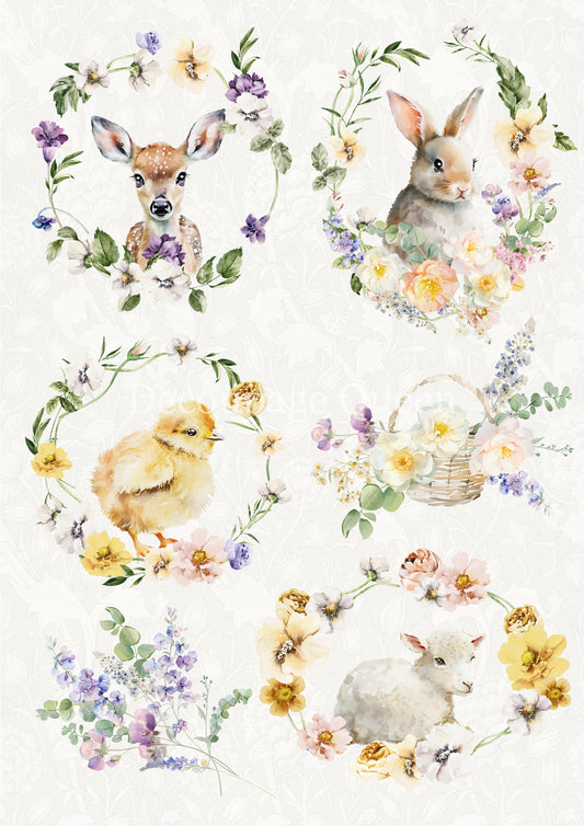 Spring Animals Rice Paper - Decoupage Queen