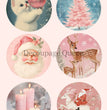 Pink Winter Ornaments Rice Paper - Decoupage Queen