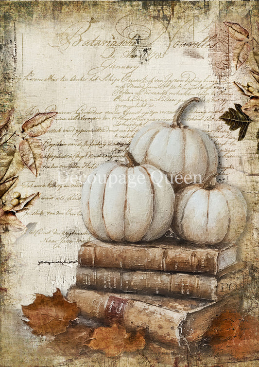 Cottage Pumpkin 2 Pack Rice Paper - Decoupage Queen