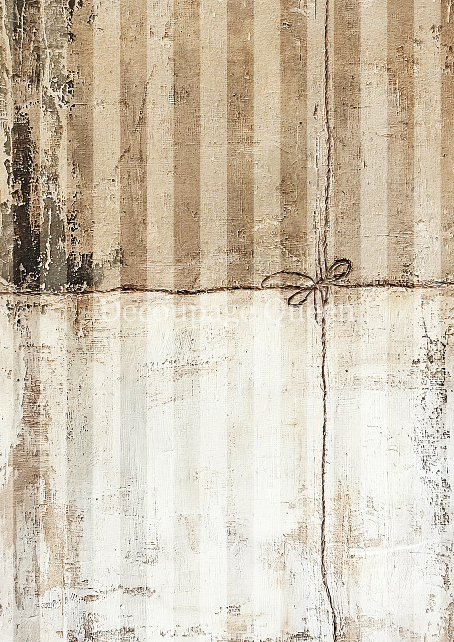 Cottage Stripes Rice Paper - Decoupage Queen