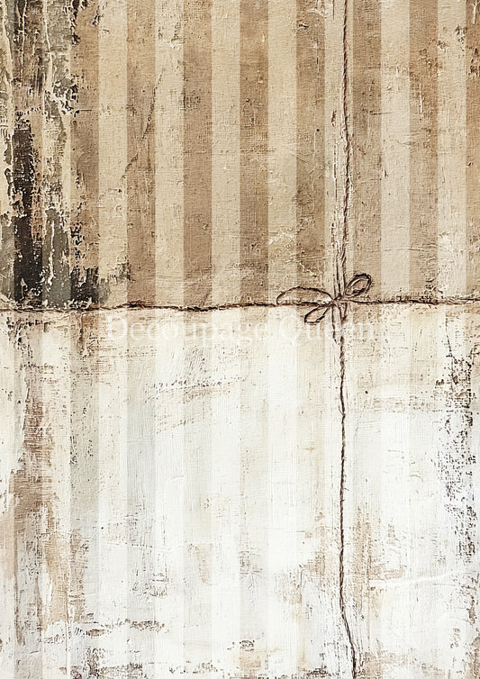 Cottage Stripes Rice Paper - Decoupage Queen